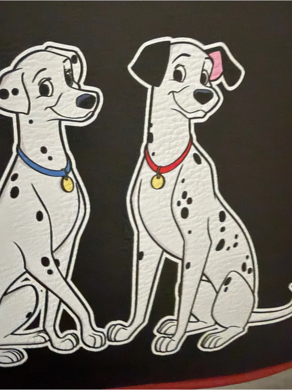 Disney Black and Red 101 Dalmatians Dog Applique Mini Backpack